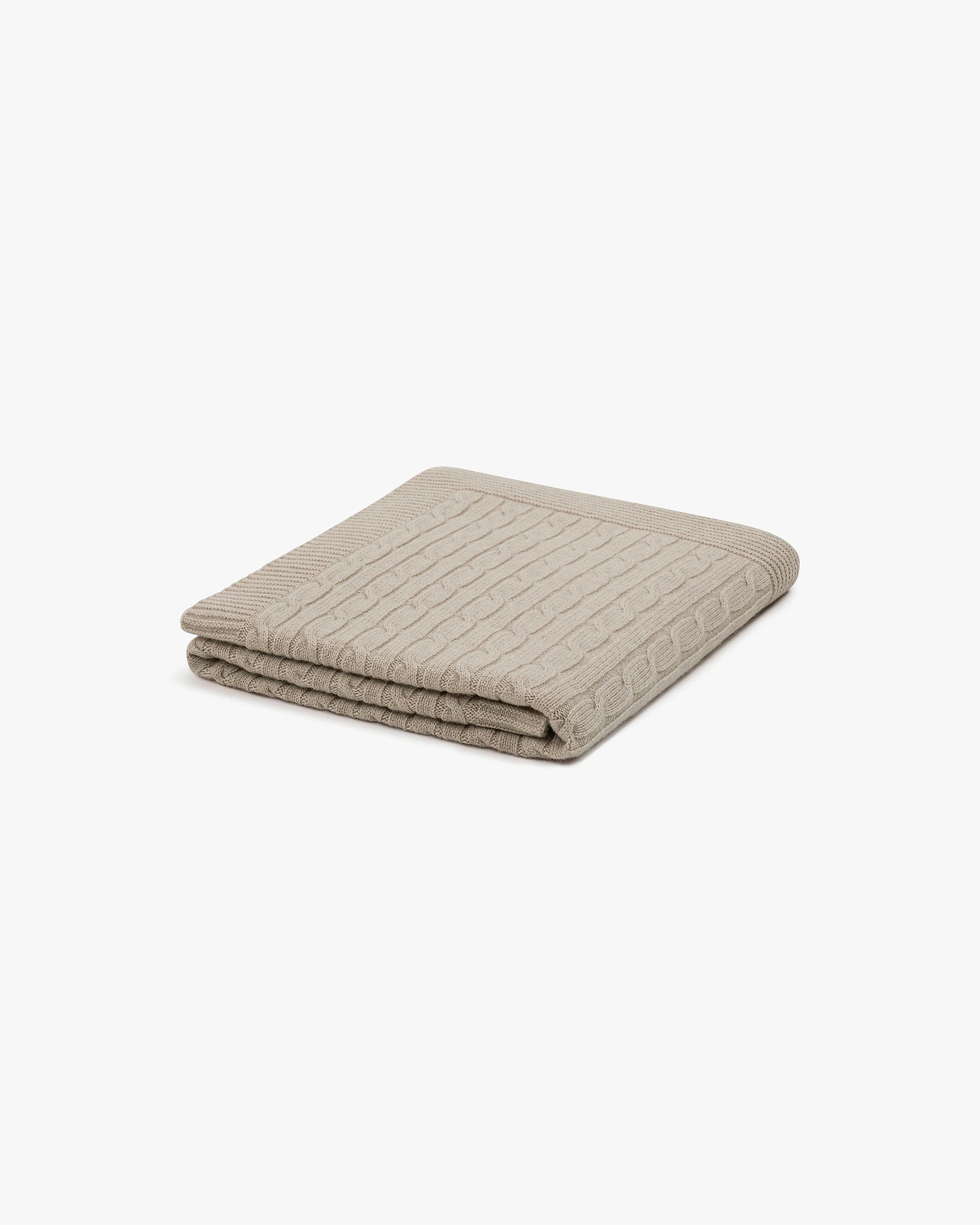 Tressé Cable Throw - Beige Cashmere