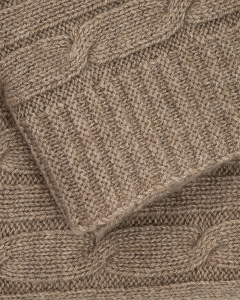 Tressé Cable Throw - Taupe Cashmere