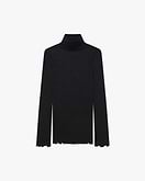 Pleated Turtleneck - Black