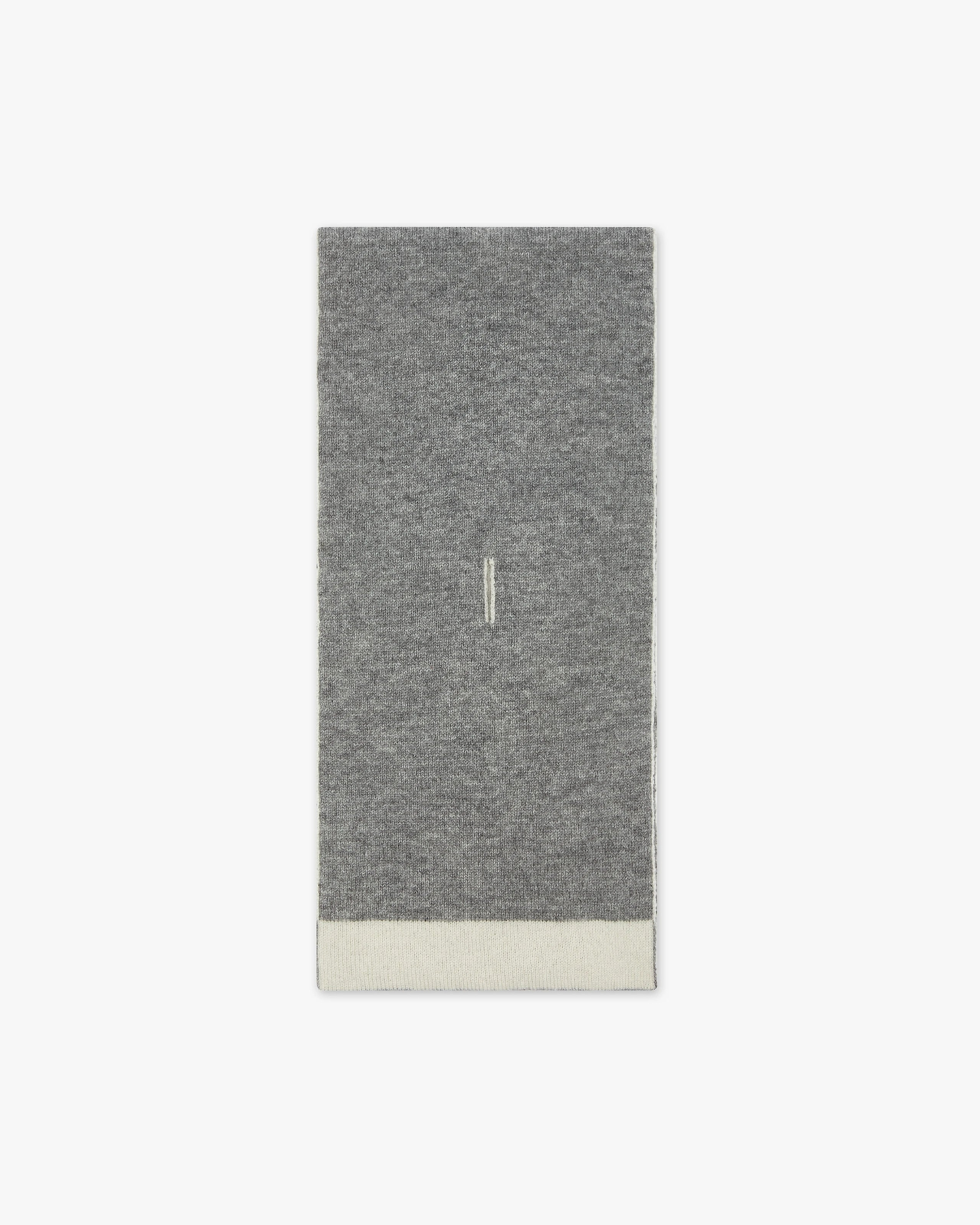 Two-Tone Neck Scarf - Medium Grey Cashmere
