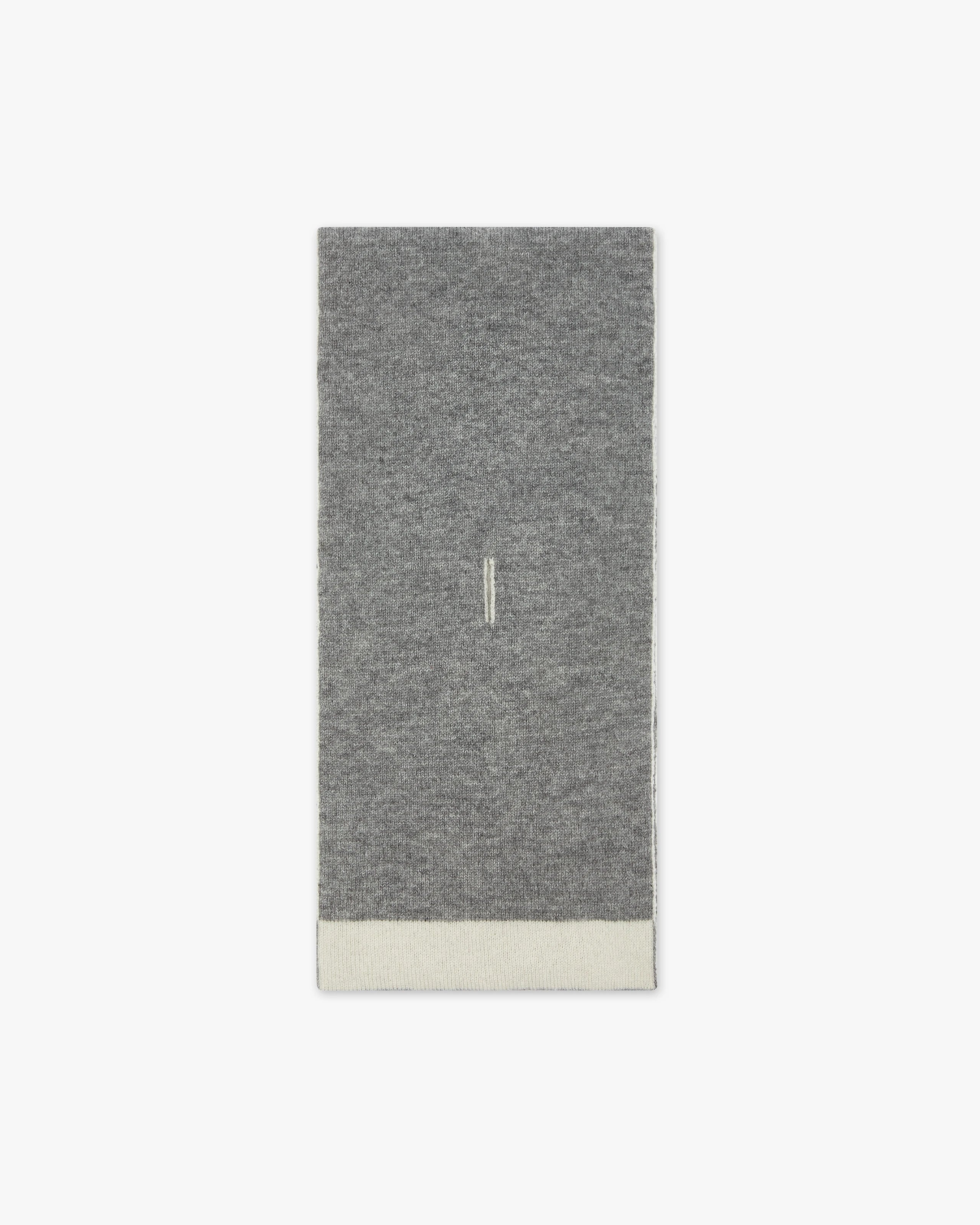 Two-Tone Neck Scarf - Medium Grey Cashmere