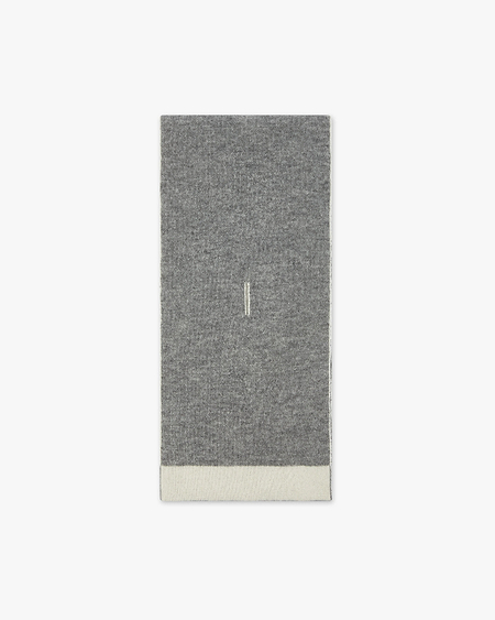 Two-Tone Neck Scarf - Medium Grey Cashmere