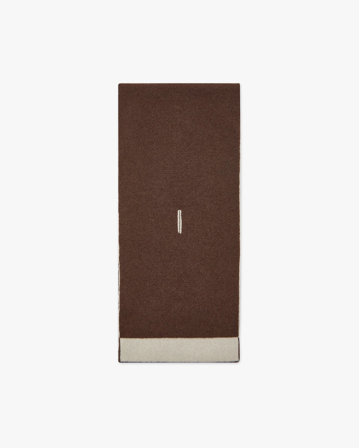 Two-Tone Neck Scarf - Brown Cashmere