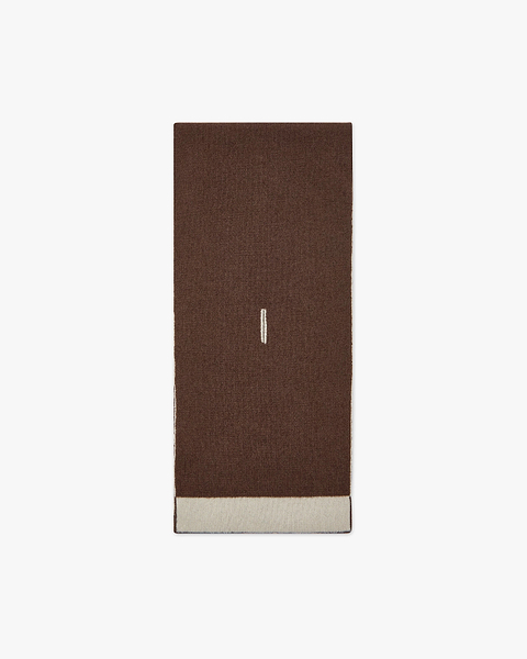 Two-Tone Neck Scarf - Brown Cashmere