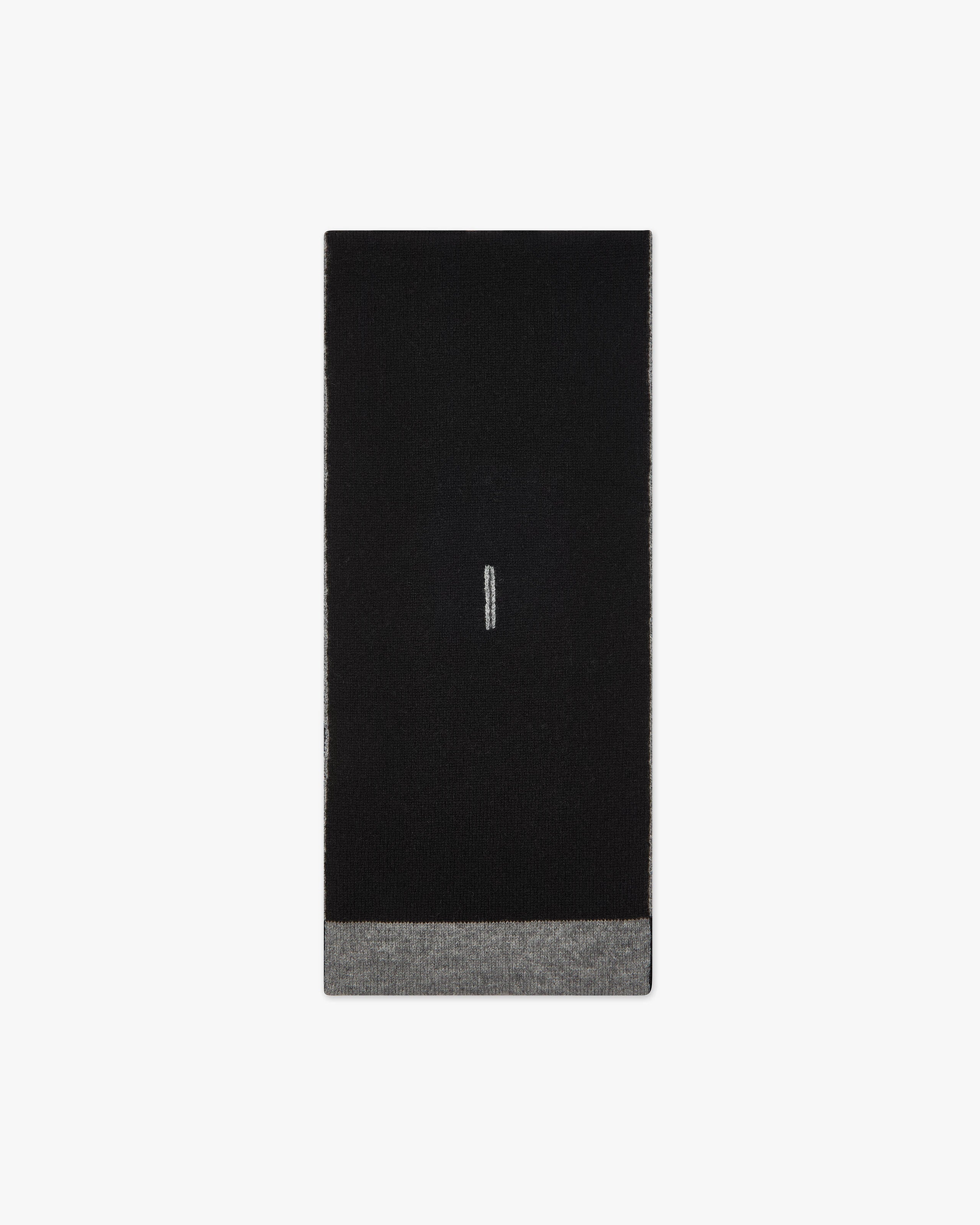 Two-Tone Neck Scarf - Black Cashmere