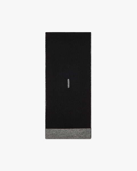 Two-Tone Neck Scarf - Black Cashmere