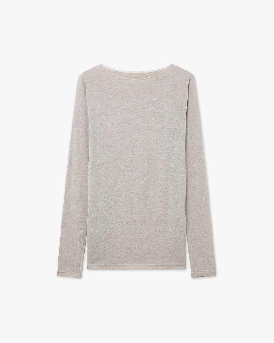 Ultralight Boat Neck Top - Walnut Modal / Cashmere