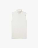 Ultralight Mock Neck Tank Top - White
