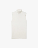 Ultralight Mock Neck Tank Top - White