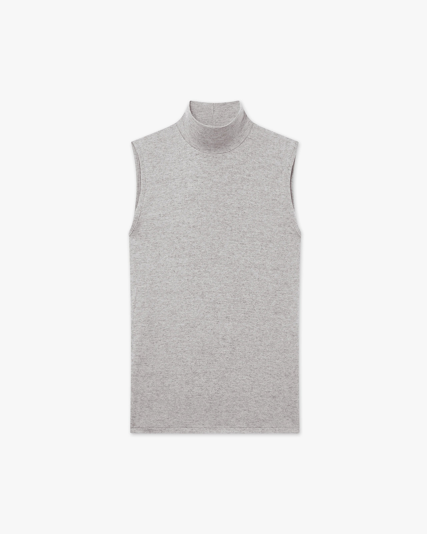 Ultralight Mock Neck Tank Top - Grey Modal / Cashmere