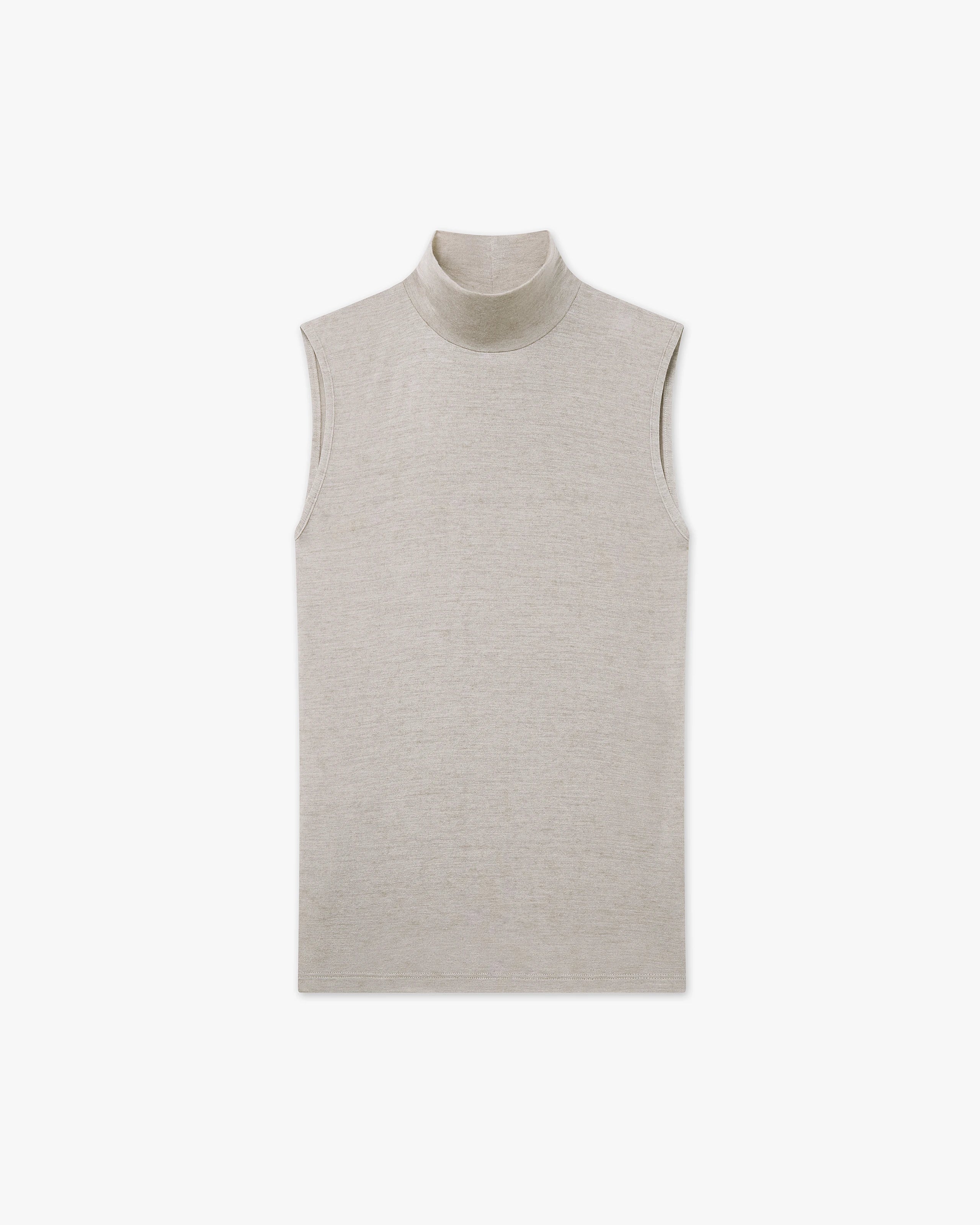 Ultralight Mock Neck Tank Top - Walnut Modal / Cashmere