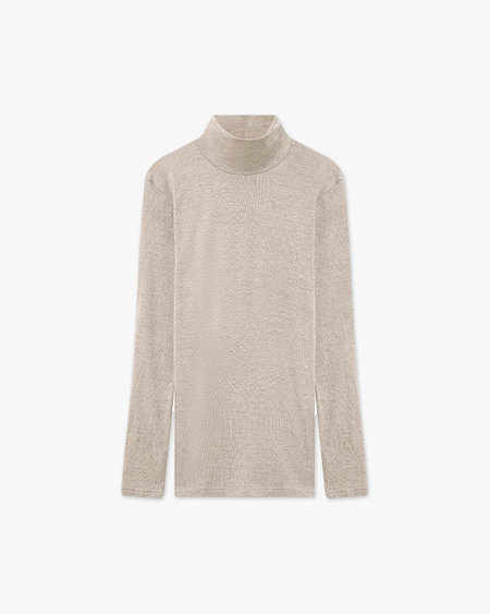 Ultralight Mock Neck Top - Walnut Modal / Cashmere