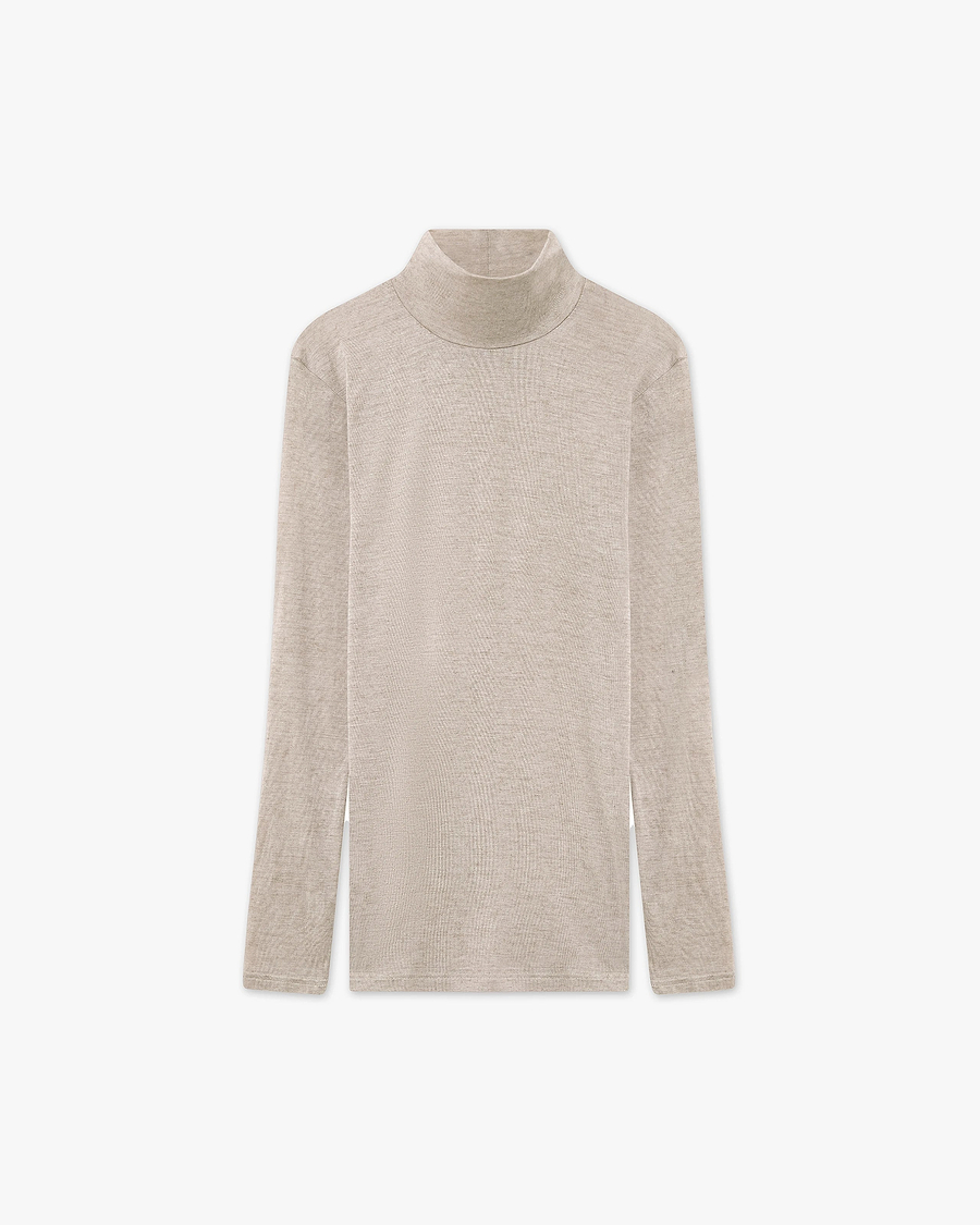 Ultralight Mock Neck Top - Walnut Modal / Cashmere