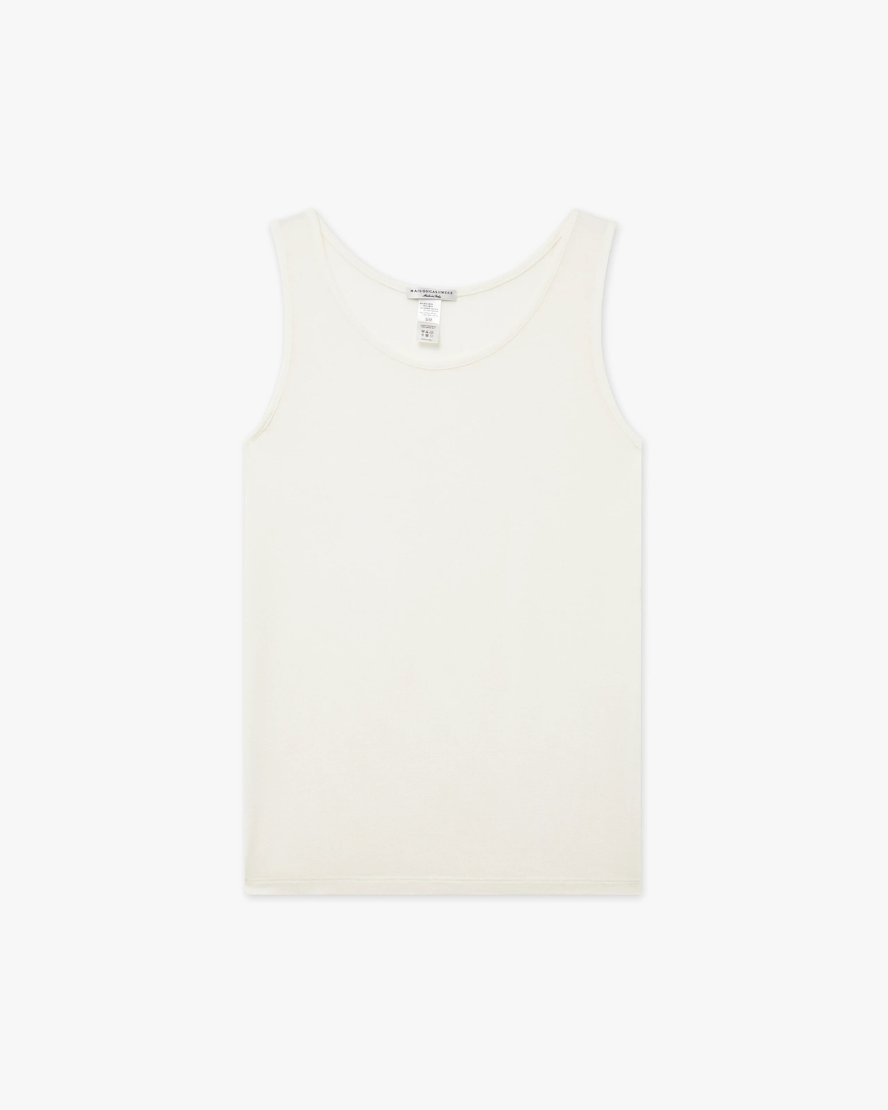 Ultralight Cashmere Tank Top - White | MaisonCashmere