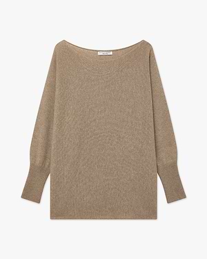 Pull Oversized Col Bateau Velia - Taupe