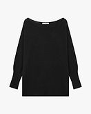 Pull Oversized Col Bateau Velia - Noir