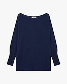Pull Oversized Col Bateau Velia - Bleu