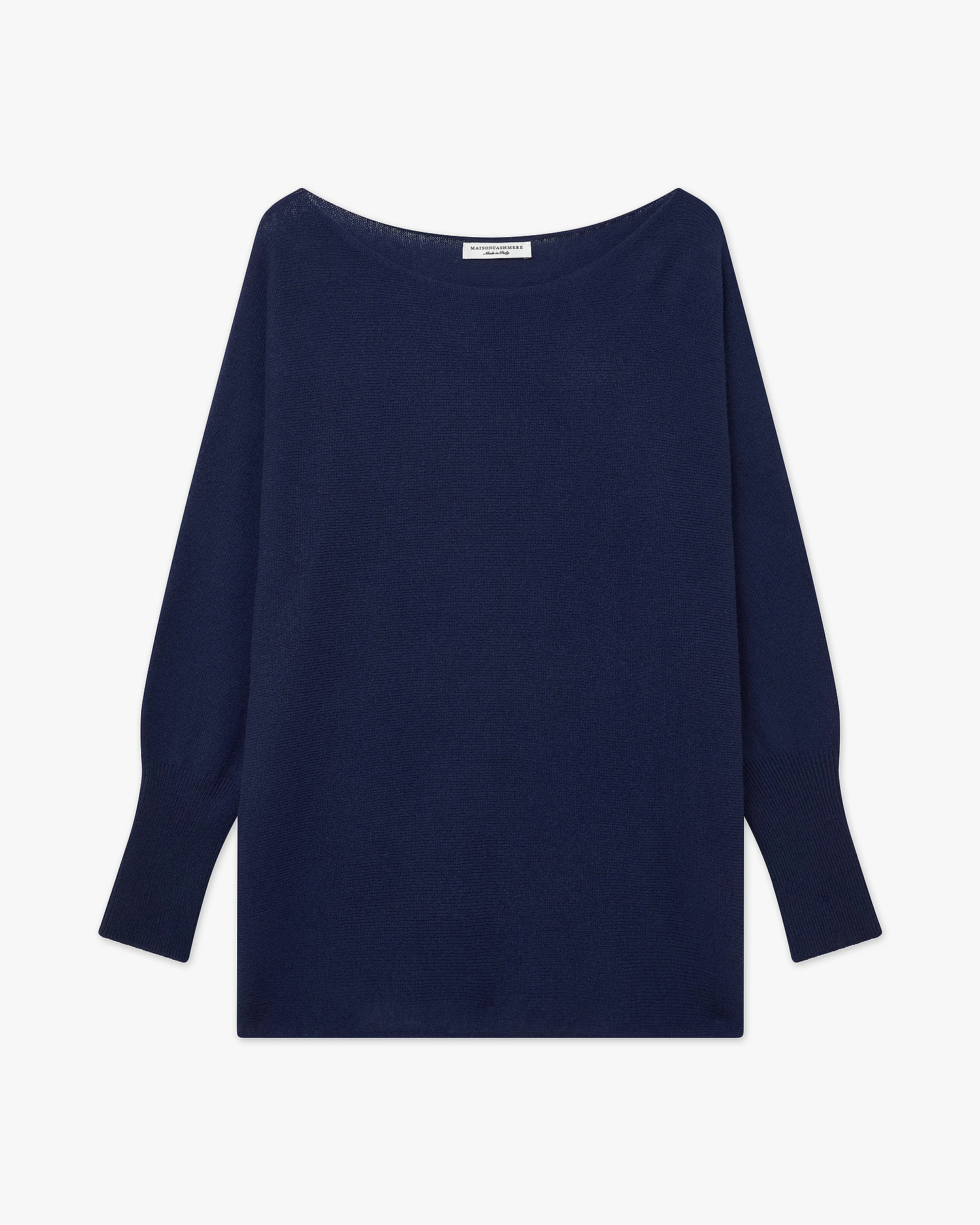 Velia Maxi Boat Neck Sweater - Blue Cashmere