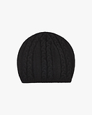 Virginia Cable Knit Beret - Black