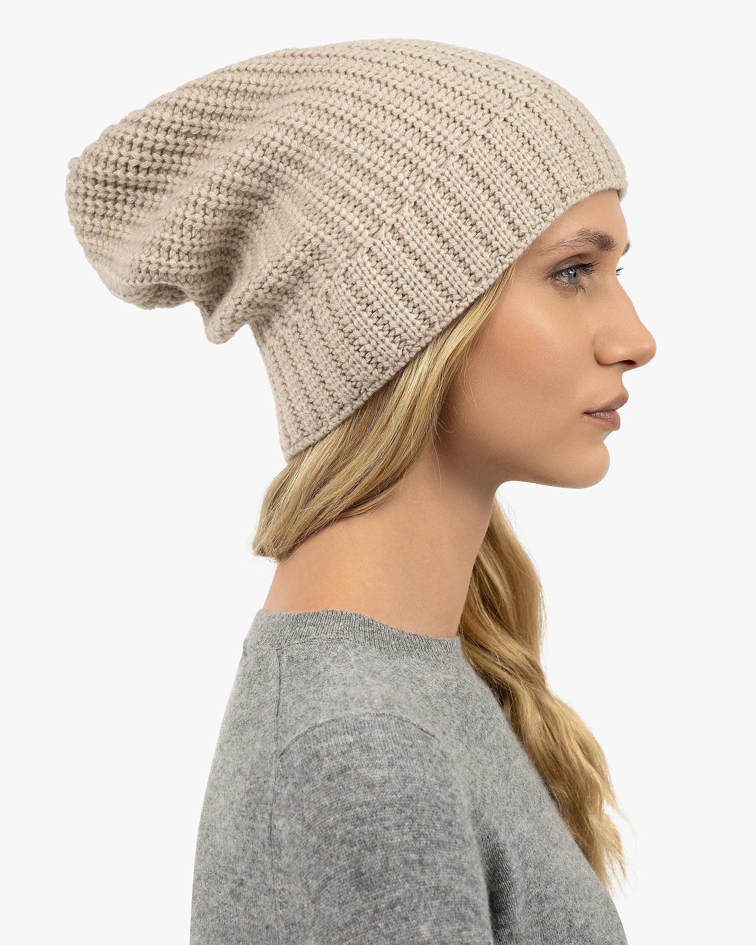 Aosta Hat - Beige Cashmere