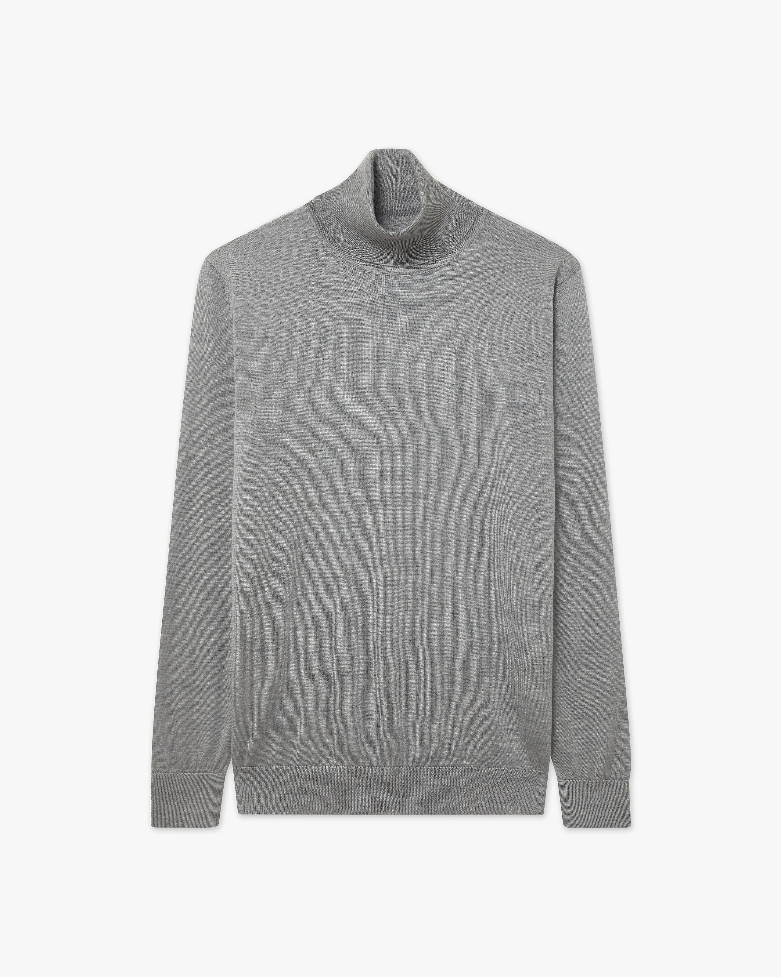 Women's Belvoir Turtleneck Sweater - Grey Cashmere / Seta