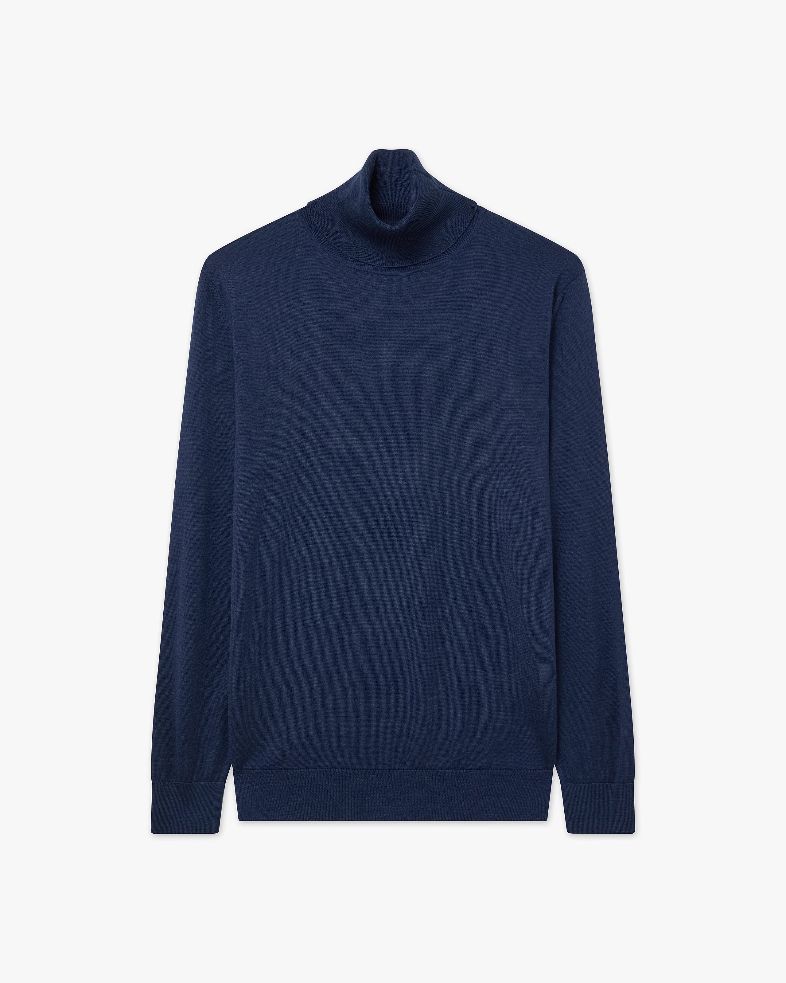 Women's Belvoir Turtleneck Sweater - Blue Cashmere / Seta