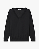 Belvoir V-Ausschnittpullover Damen - Schwarz