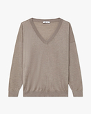 Belvoir V-Ausschnittpullover Damen - Beige