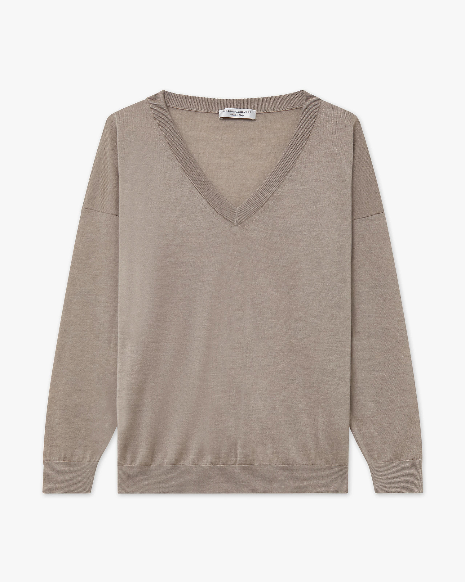 Women's Belvoir V-Neck Sweater - Beige Cashmere / Seta