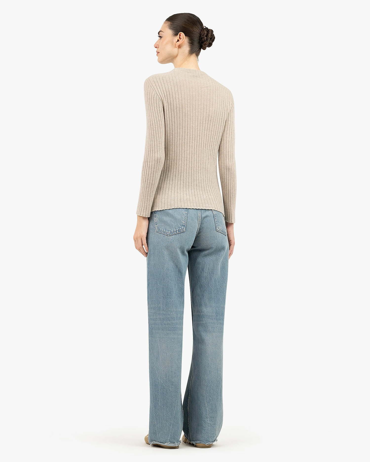 Women's Brera Crew Neck Sweater - Beige Cashmere