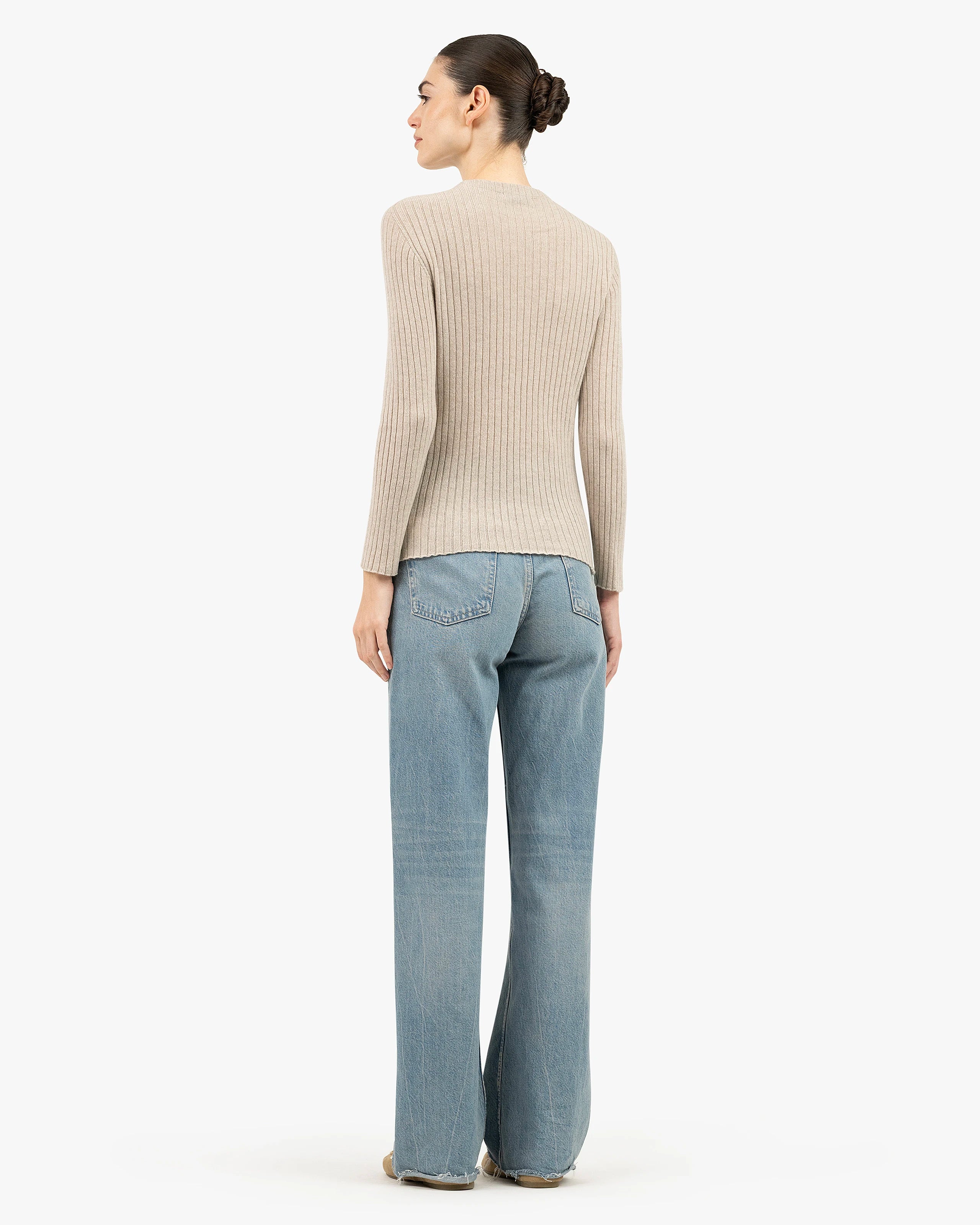 Women's Brera Crew Neck Sweater - Beige Cashmere
