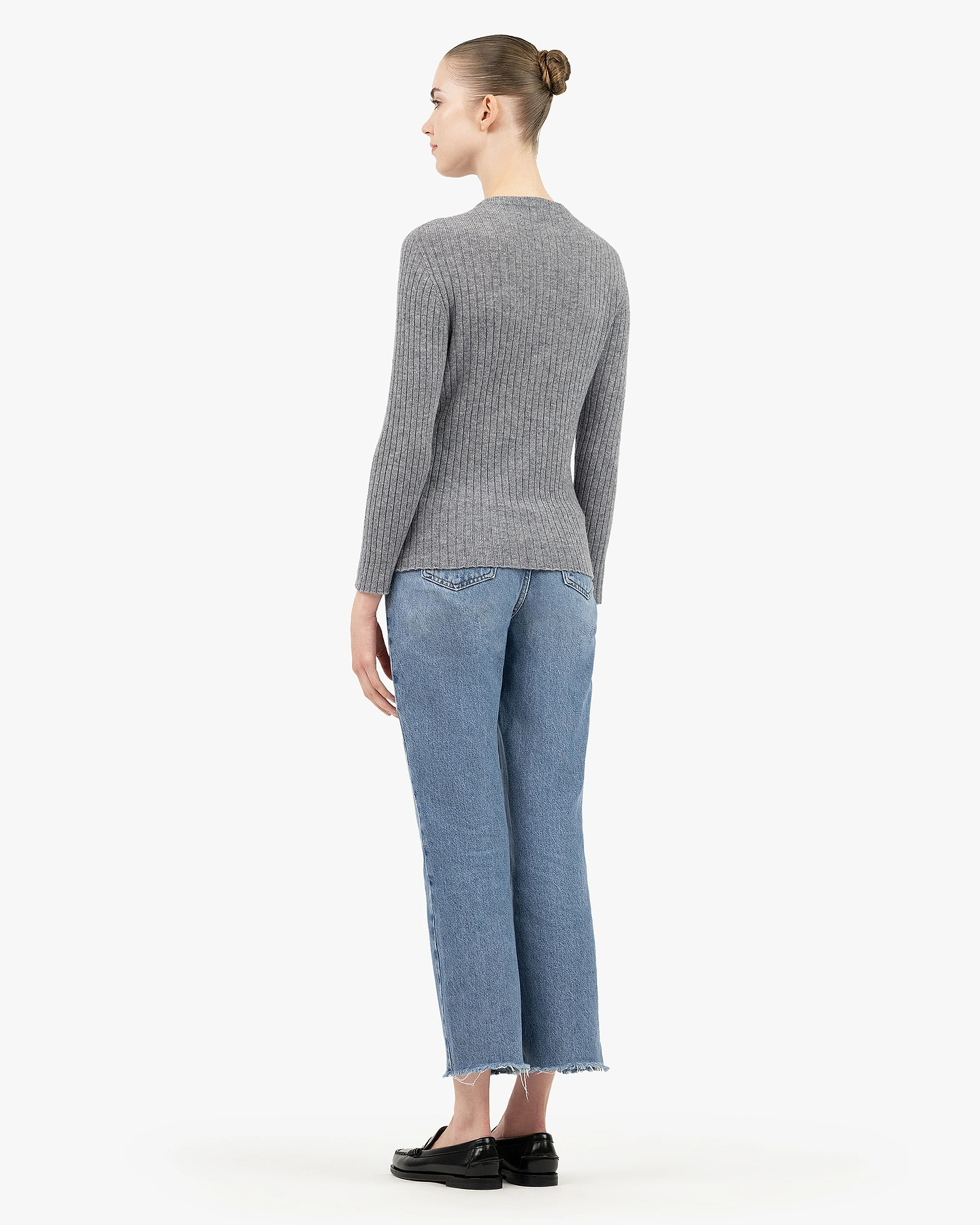 Women's Brera Crew Neck Sweater - Medium Grey Cashmere