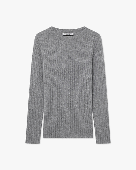 Women's Brera Crew Neck Sweater - Medium Grey Cashmere