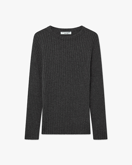 Women's Brera Crew Neck Sweater - Charcoal Cashmere