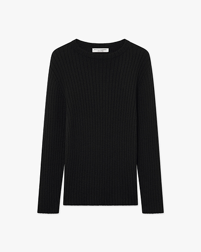 Women's Brera Crew Neck Sweater - Black Cashmere