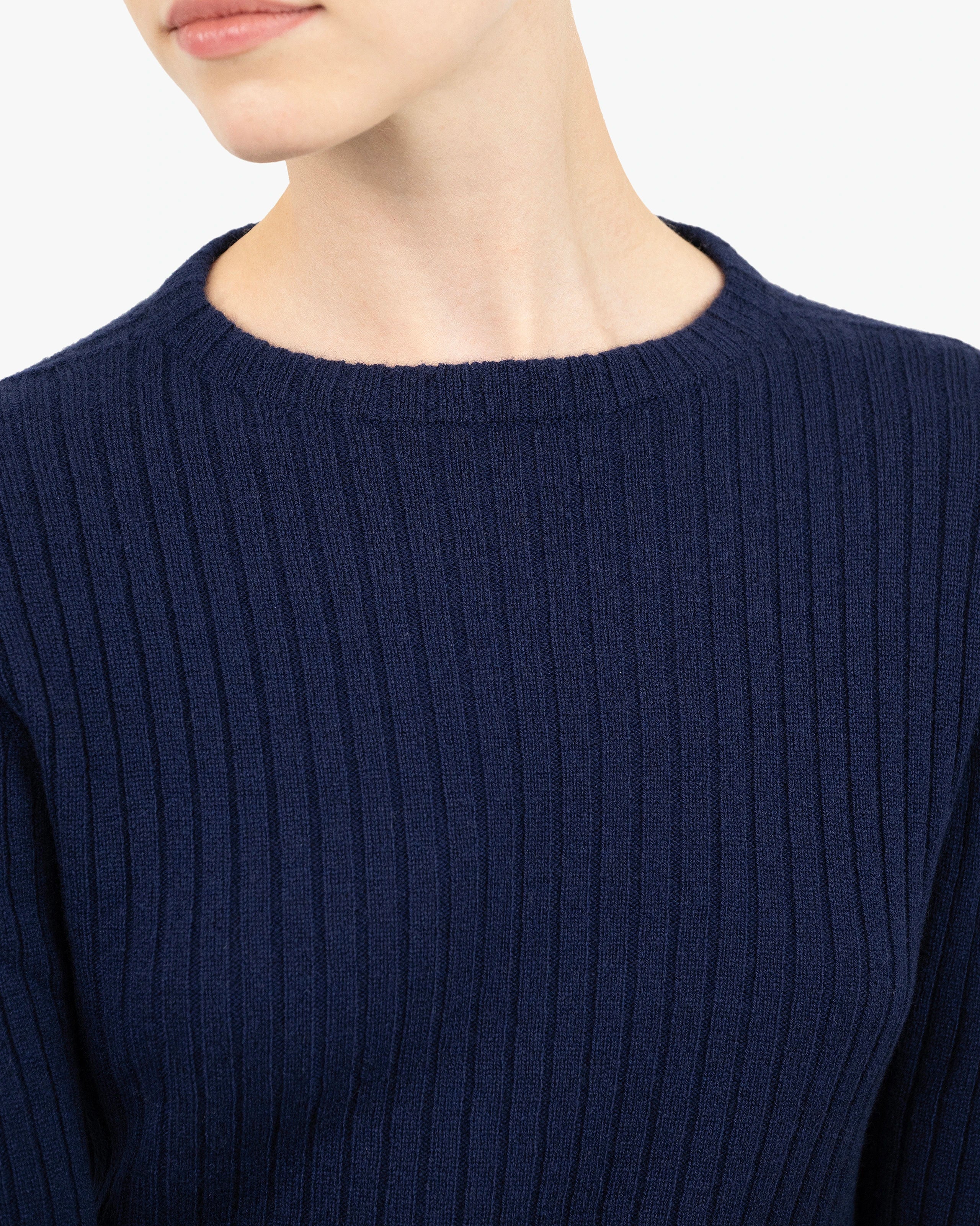 Women's Brera Crew Neck Sweater - Blue Cashmere