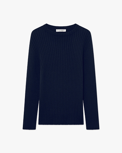 Women's Brera Crew Neck Sweater - Blue Cashmere