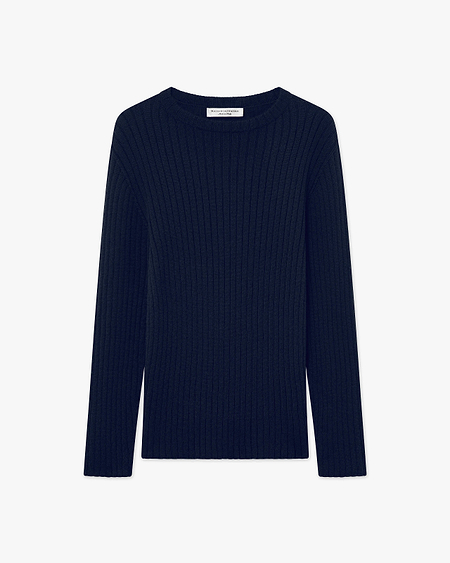 Women's Brera Crew Neck Sweater - Blue Cashmere