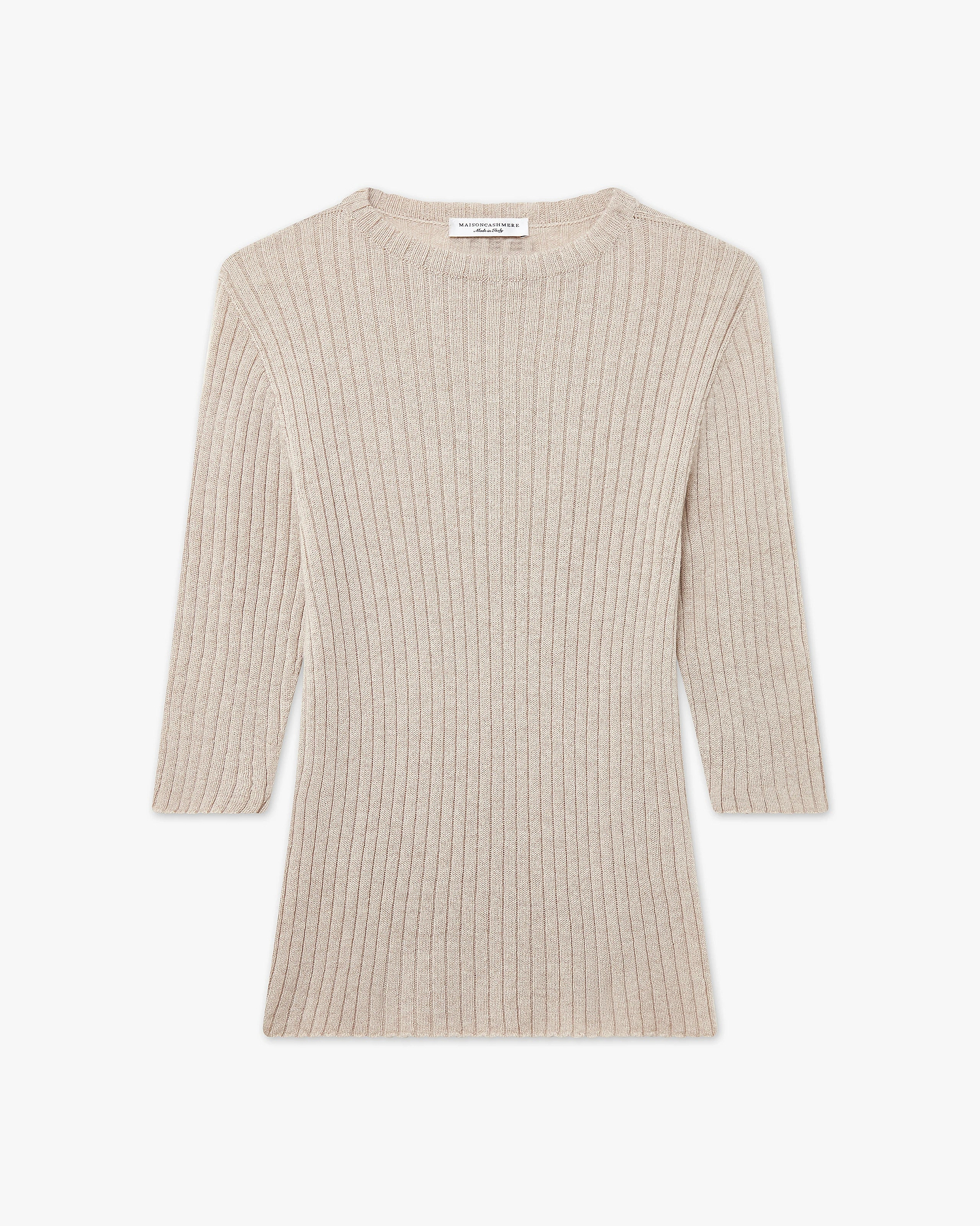 Brera 3/4 Sleeves Sweater - Beige Cashmere