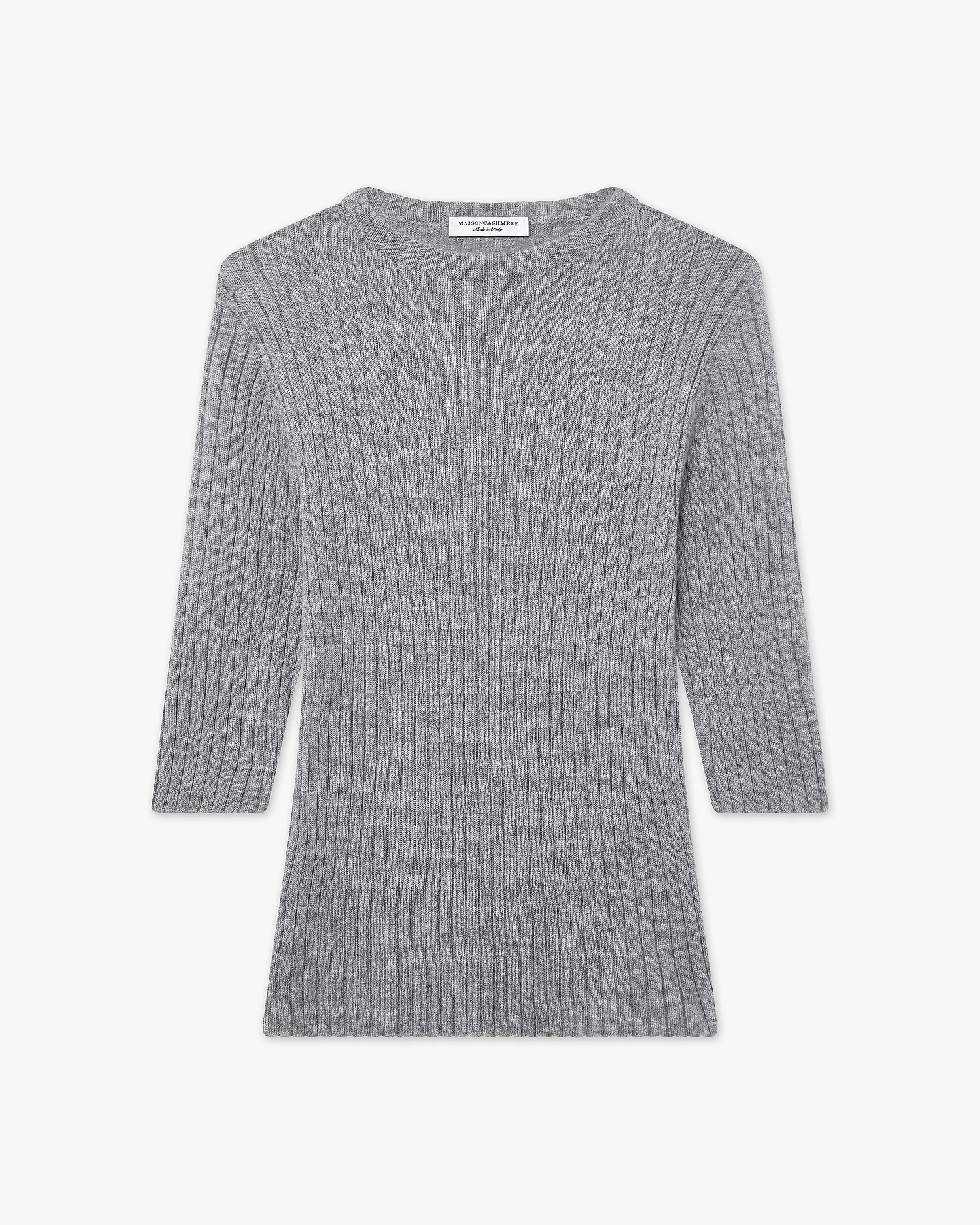 Brera 3/4 Sleeves Sweater - Medium Grey Cashmere