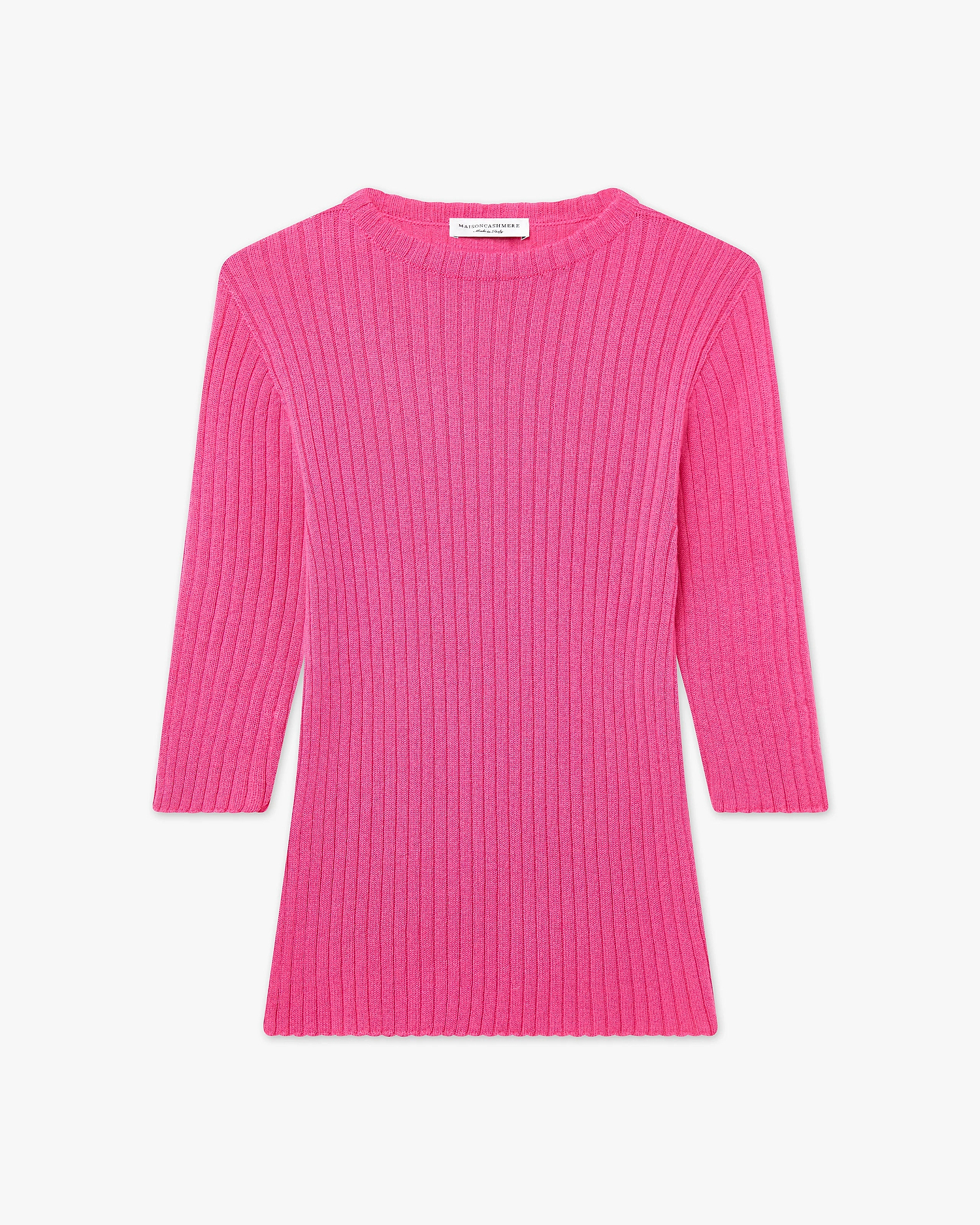 Brera 3/4 Sleeves Sweater - Fuchsia Cashmere
