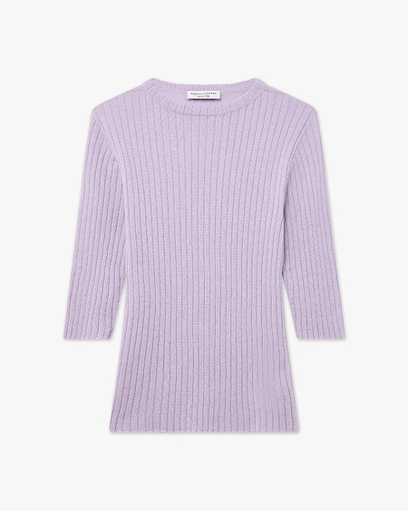 Brera 3/4 Sleeves Sweater - Lilac Cashmere