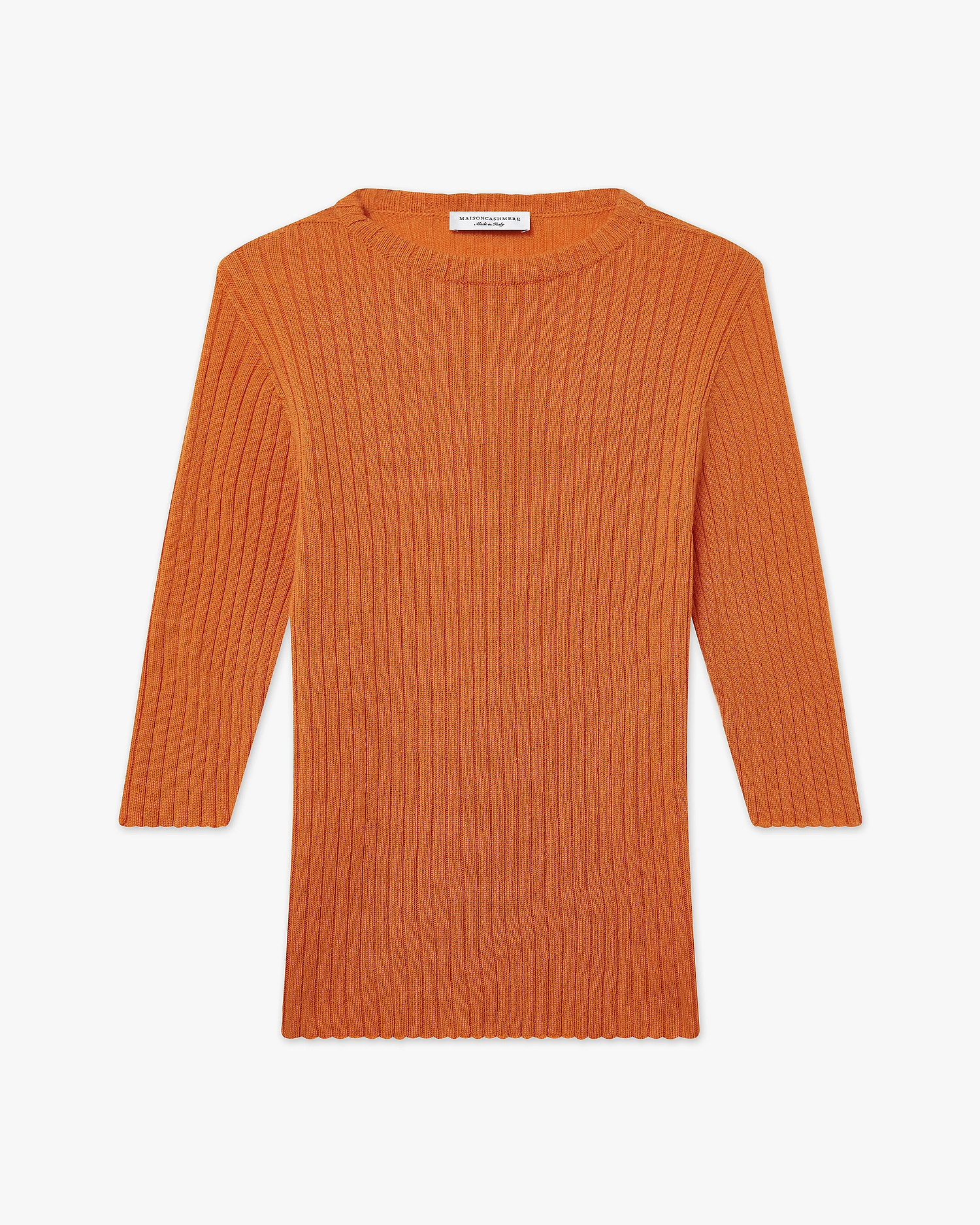 Brera 3/4 Sleeves Sweater - Orange Cashmere