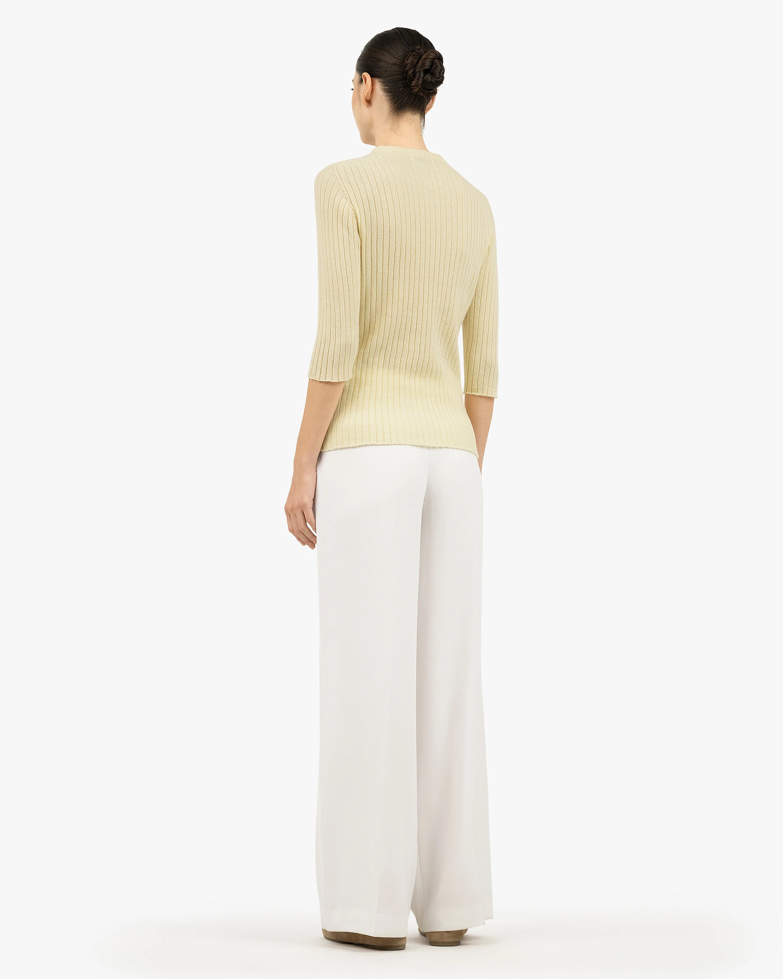Brera 3/4 Sleeves Sweater - Yellow Cashmere