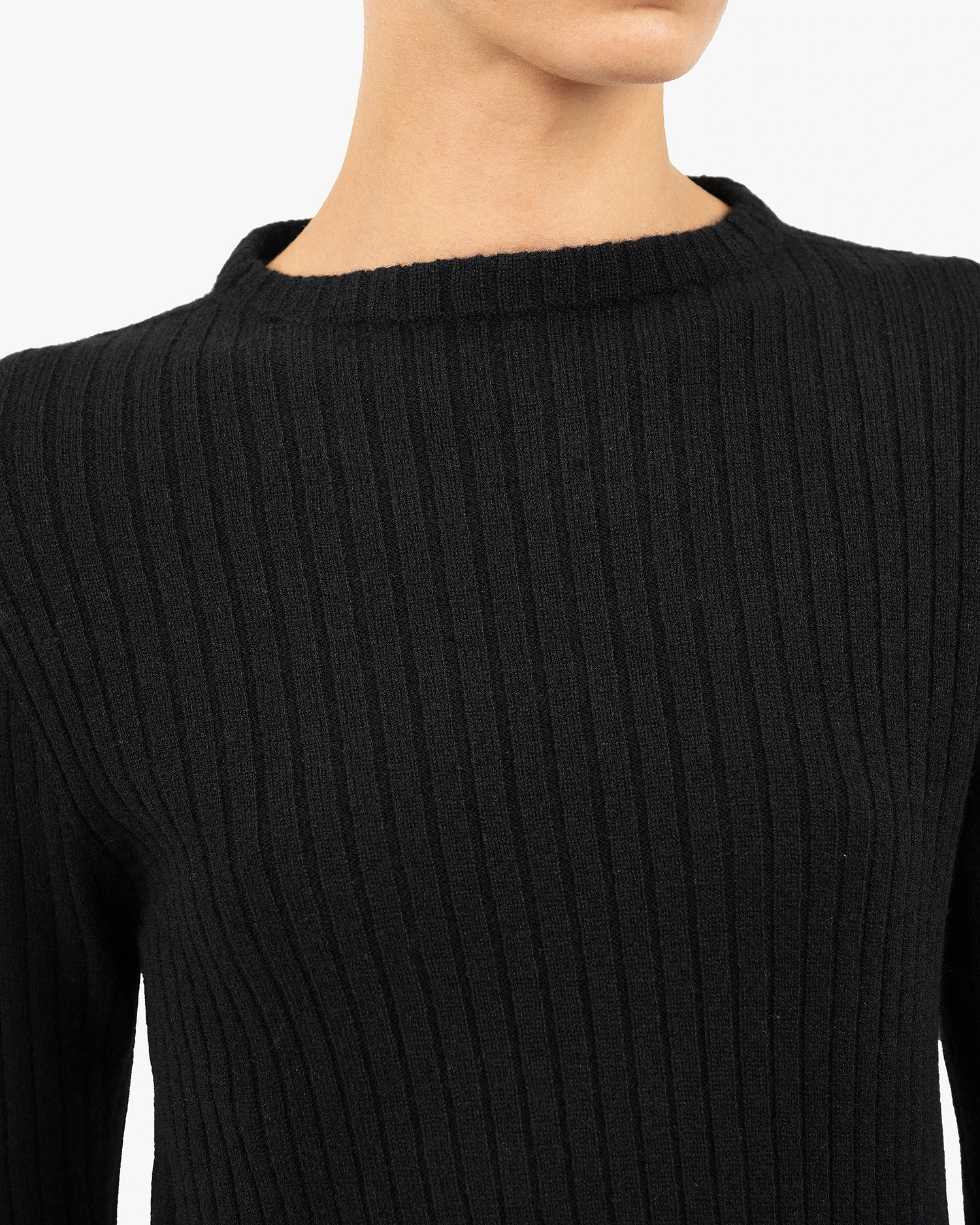 Brera 3/4 Sleeves Sweater - Black Cashmere