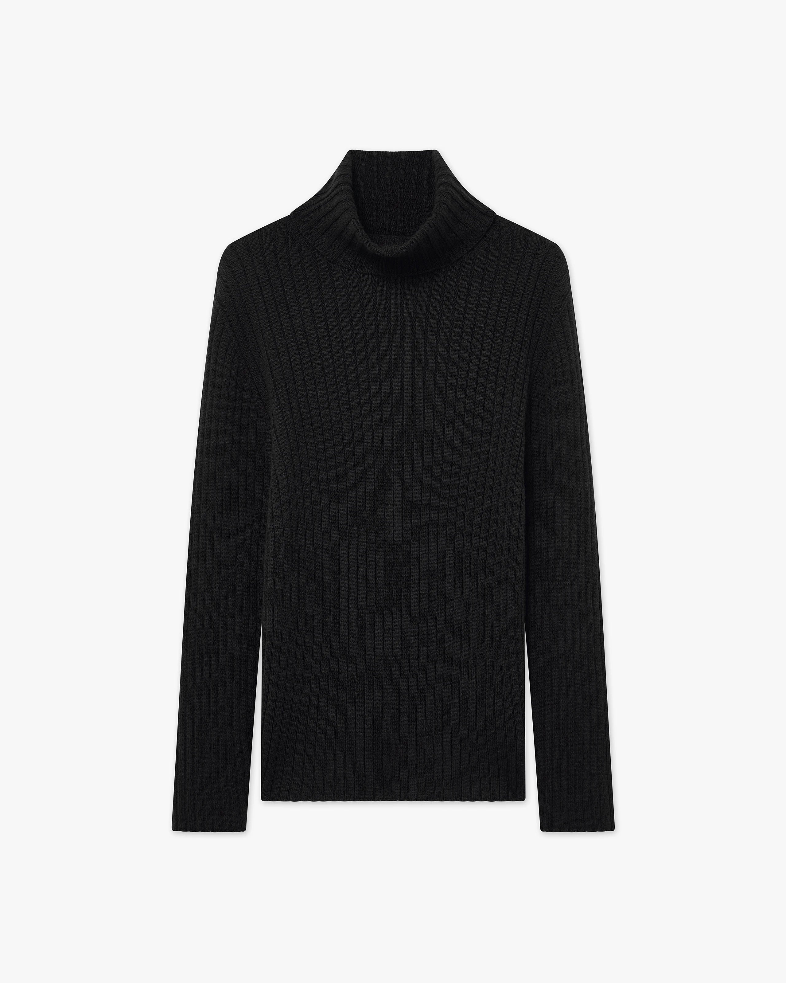 Women's Brera Turtleneck Sweater - Black Cashmere