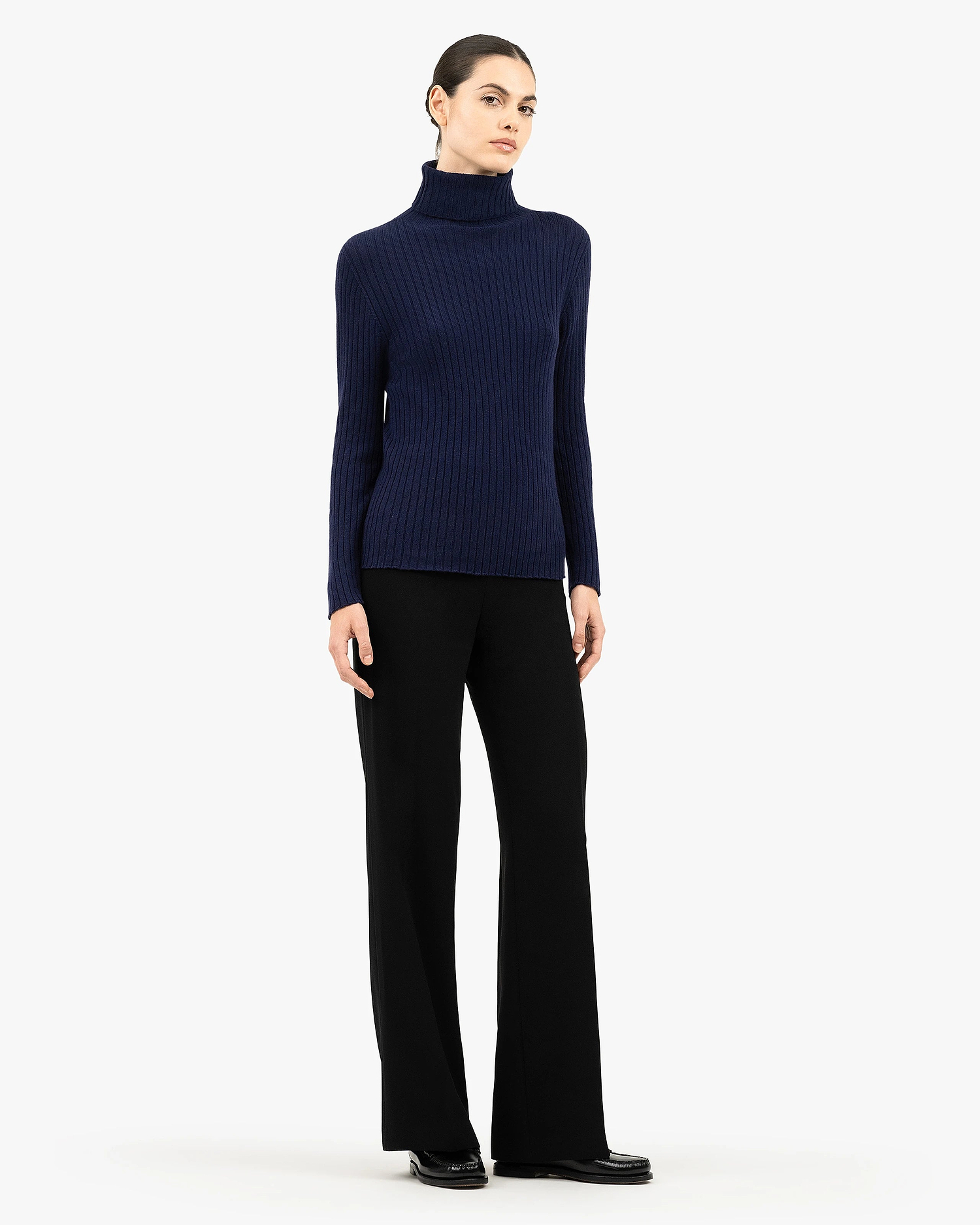 Women's Brera Turtleneck Sweater - Blue Cashmere