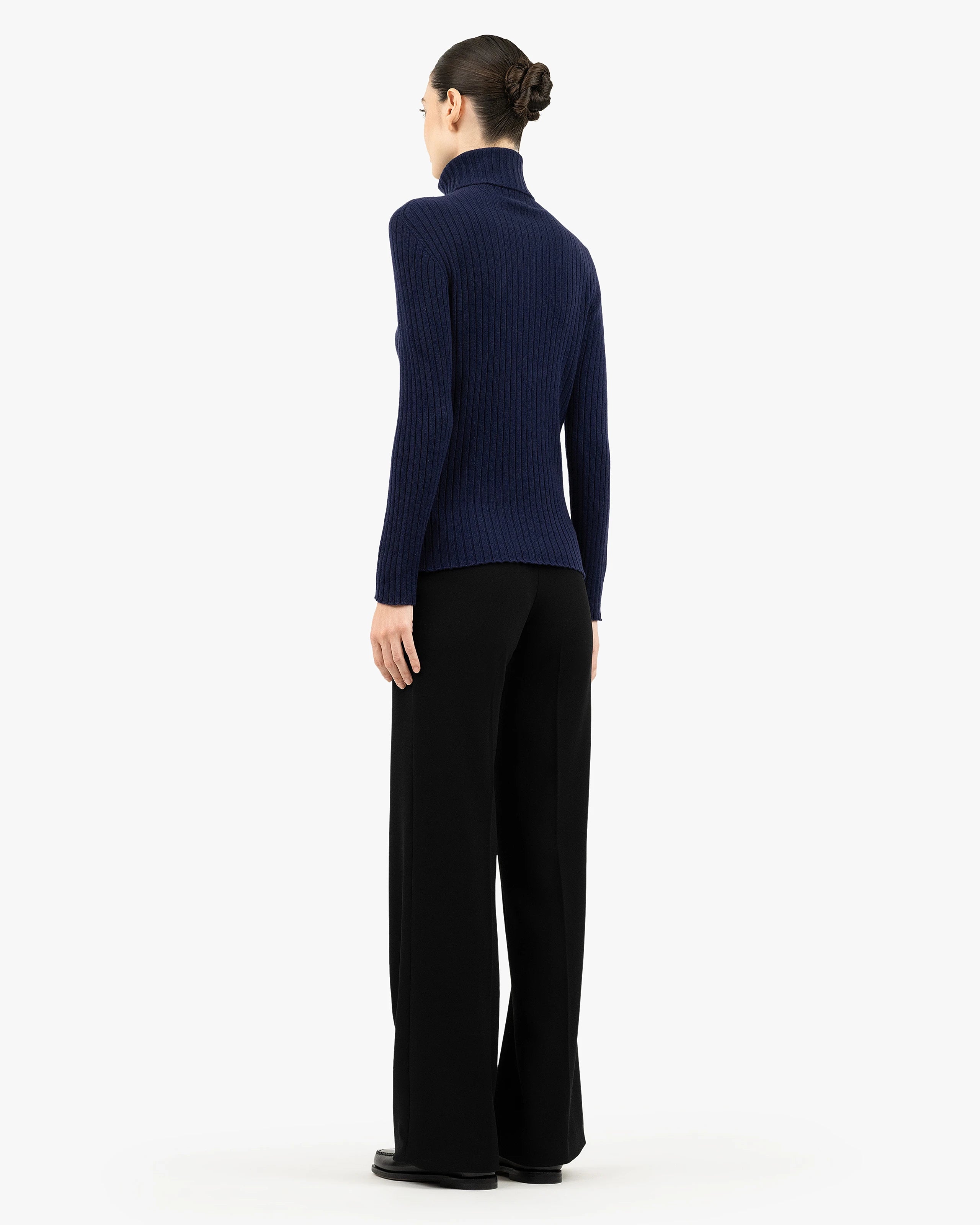 Women's Brera Turtleneck Sweater - Blue Cashmere