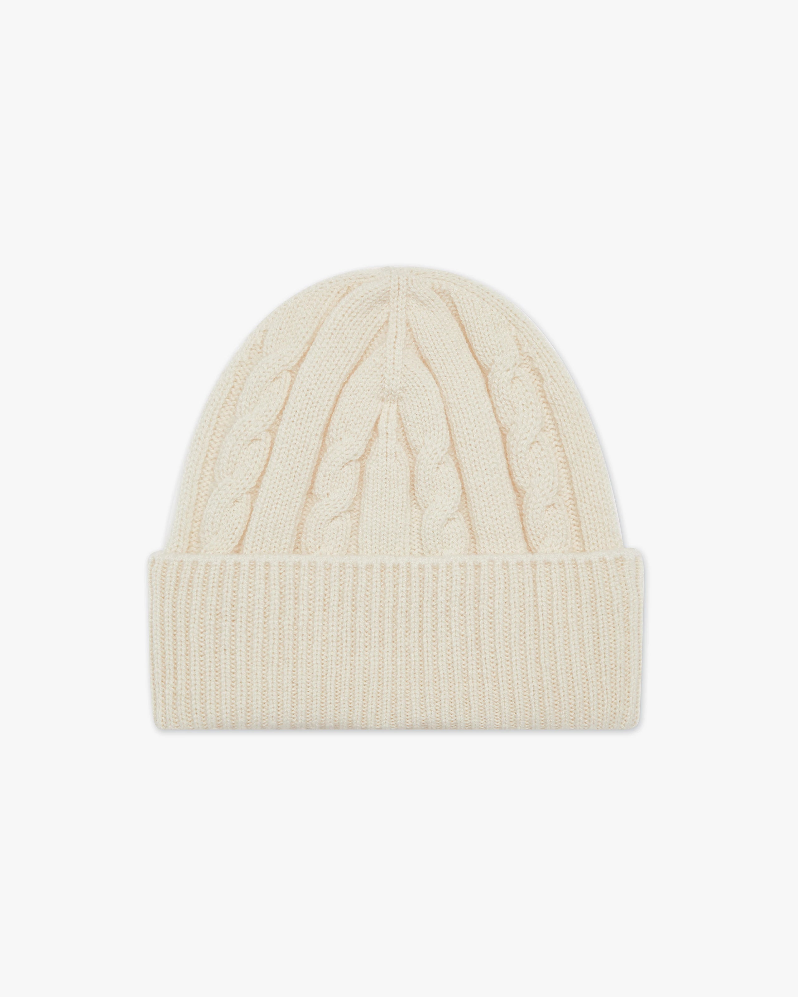 Women's Cable Knit Hat - White Cashmere