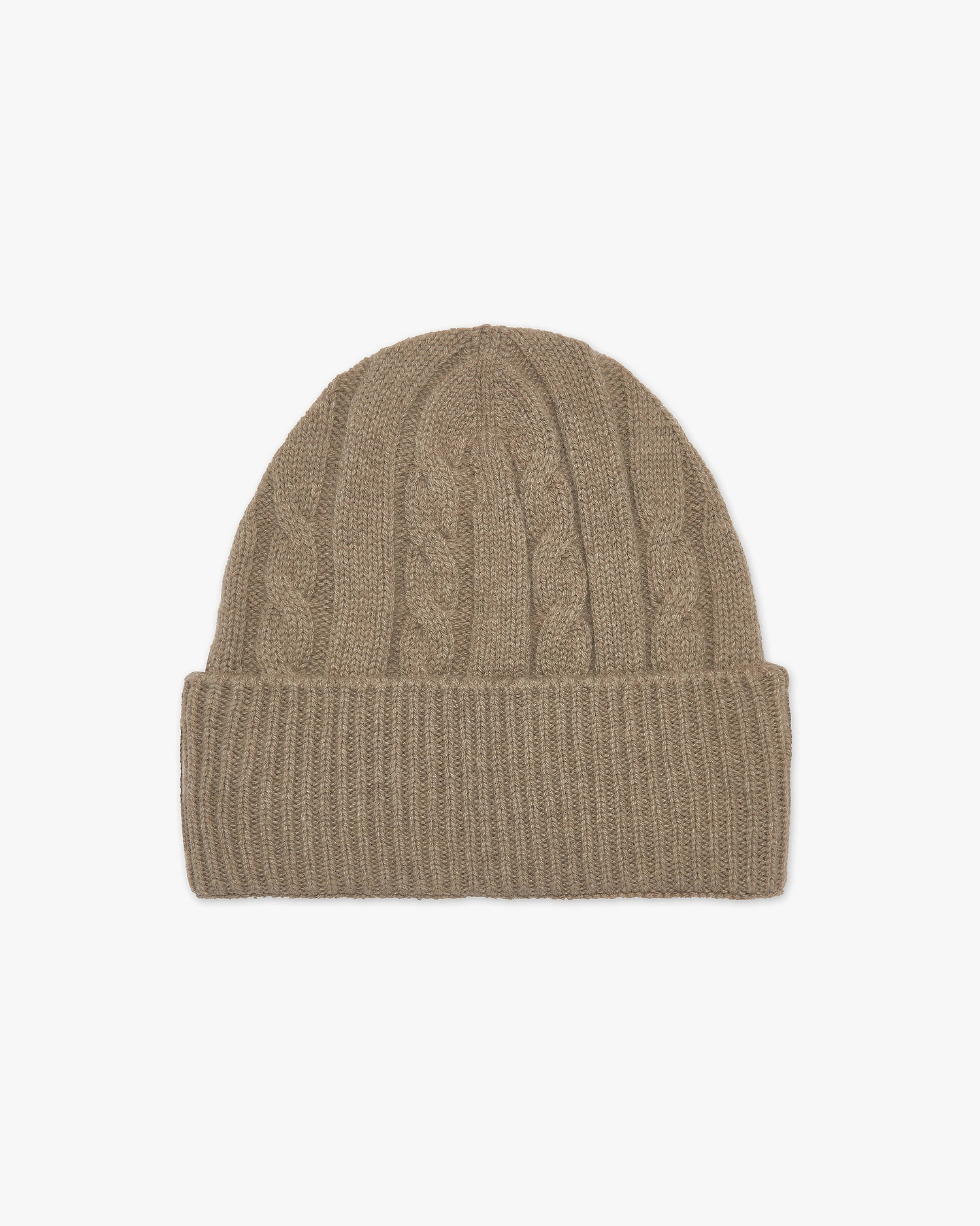 Women's Cable Knit Hat - Taupe Cashmere